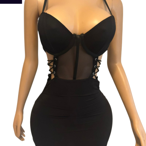 Vestido negro ajustable