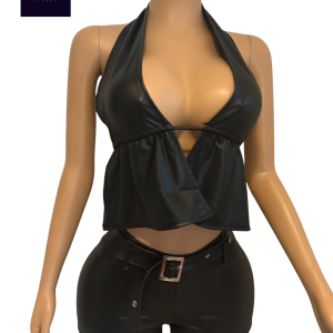 Top + Short eco- cuero: imagen 6