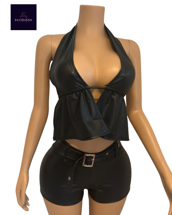 Top + Short eco- cuero: imagen 6