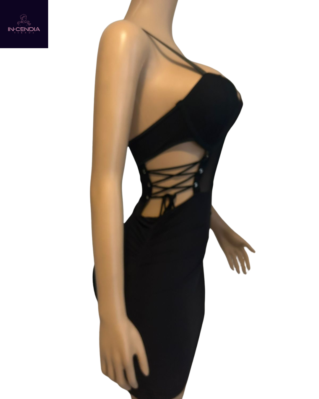 Vestido negro ajustable: imagen 5