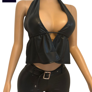 Top + Short eco- cuero: imagen 5