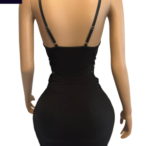 Vestido negro ajustable: imagen 3
