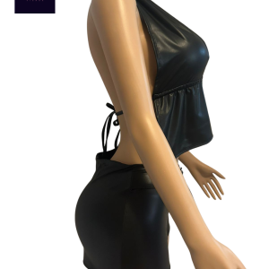 Top + Short eco- cuero: imagen 3