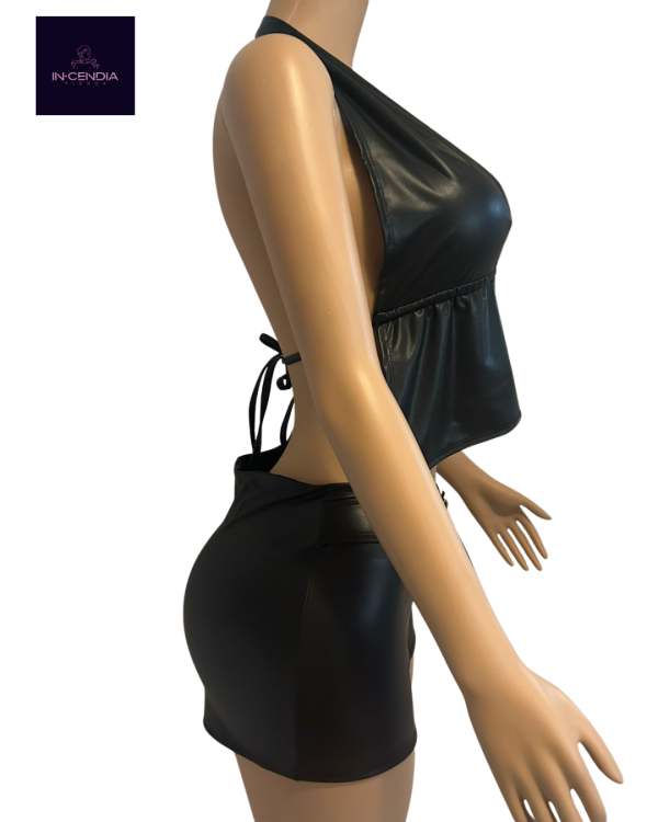 Top + Short eco- cuero: imagen 3