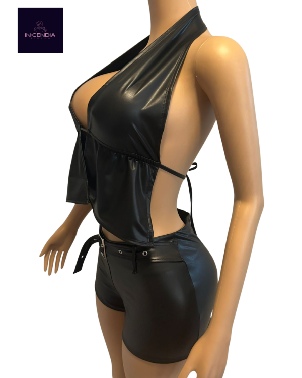 Top + Short eco- cuero: imagen 2
