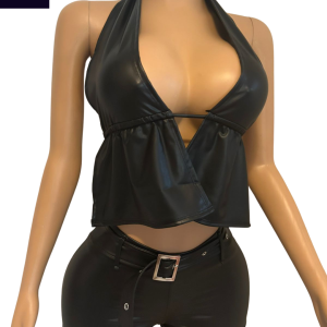 Top + Short eco- cuero: imagen 7